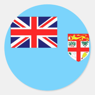 Flag of Fiji Island Classic Round Sticker