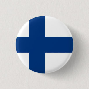 Flag of Finland 3 Cm Round Badge