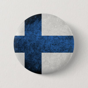 Flag of Finland 6 Cm Round Badge