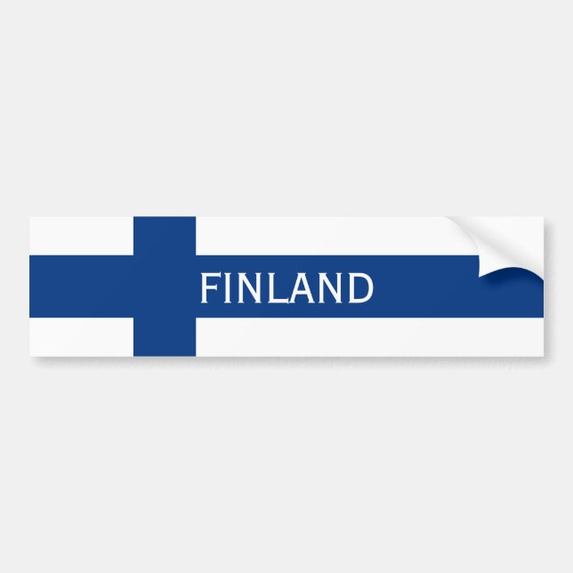 Flag of Finland Blue Cross Flag Bumper Sticker (Front)