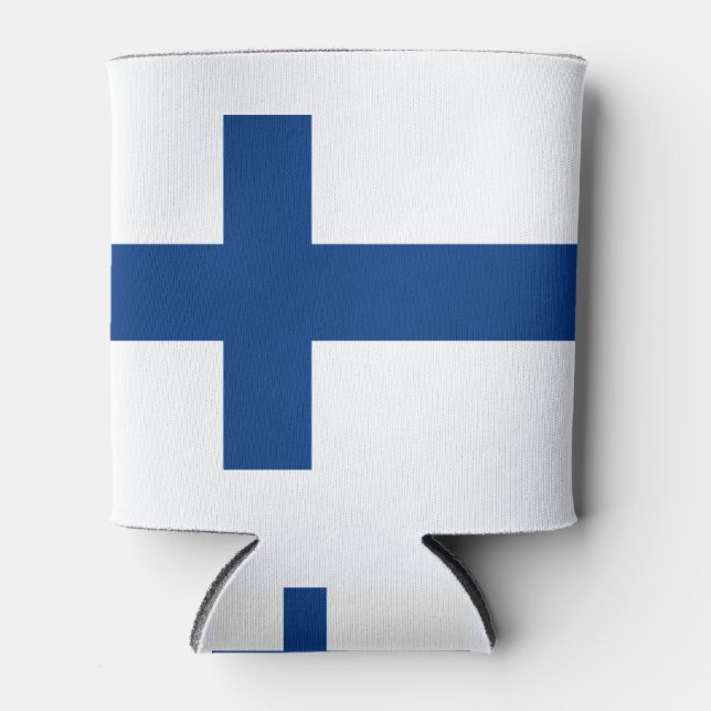 Flag of Finland Can Cooler (Front)