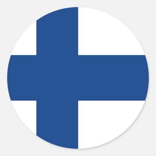 Flag of Finland Classic Round Sticker (Front)