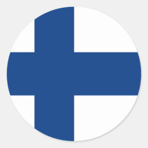 Flag of Finland Classic Round Sticker