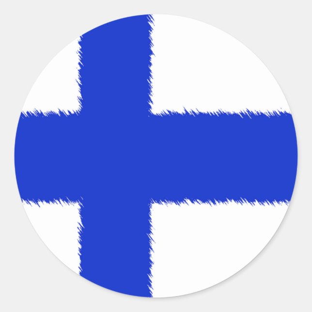 Flag of Finland Classic Round Sticker (Front)