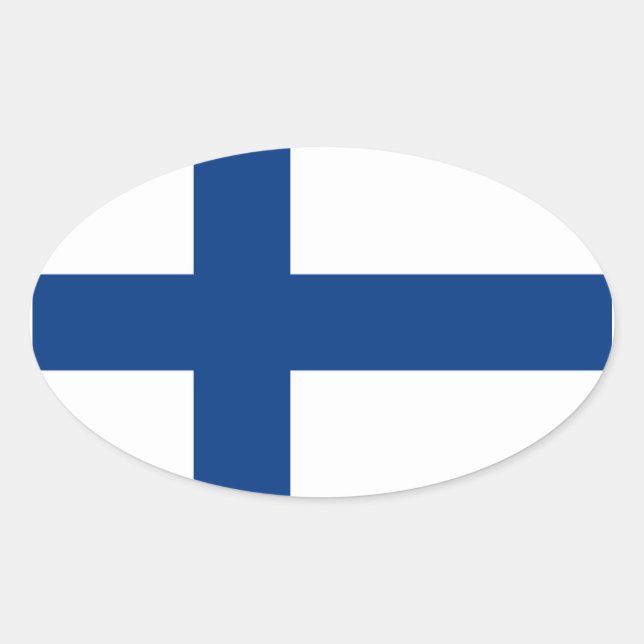 Flag of Finland Oval Sticker (Front)