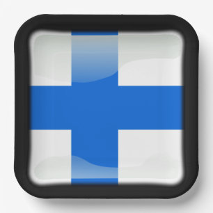 Flag of Finland Paper Plate