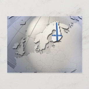 Flag of Finland Postcard