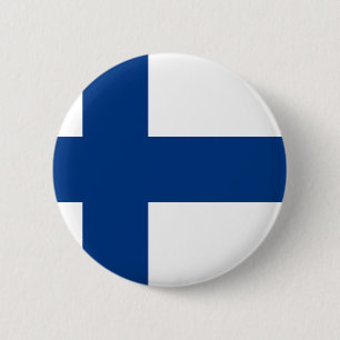Flag of Finland (Suomen lippu, Finlands flagga) 6 Cm Round Badge