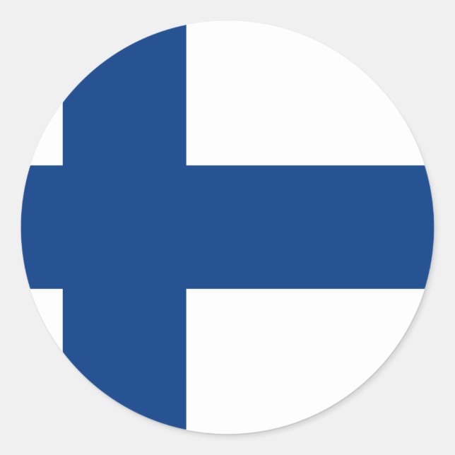Flag of Finland - Suomen lippu - Finnish Flag Classic Round Sticker (Front)
