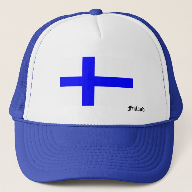 Flag of Finland Trucker Trucker Hat (Front)