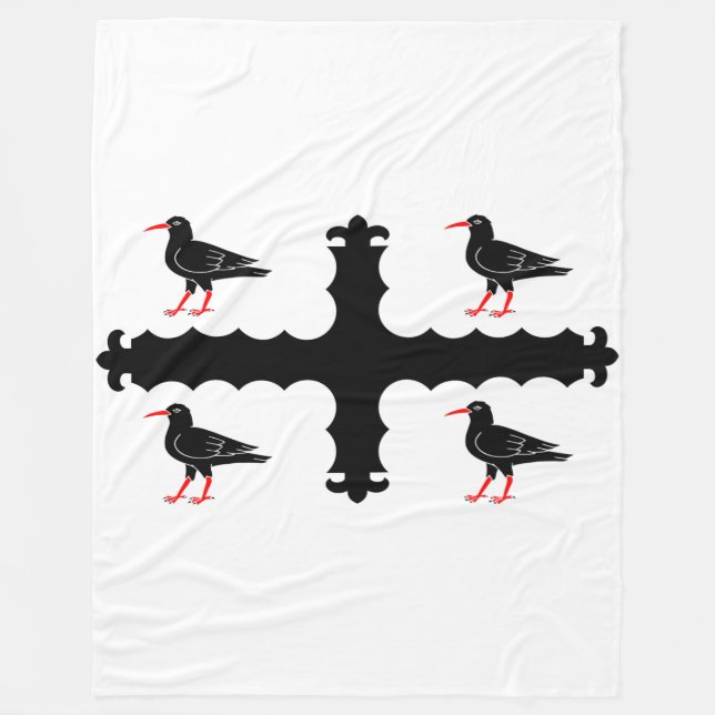 Flag of Flintshire Fleece Blanket (Front)