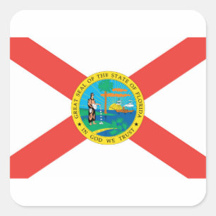 Flag Of Florida Square Sticker