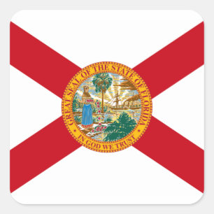 Flag of Florida Square Sticker