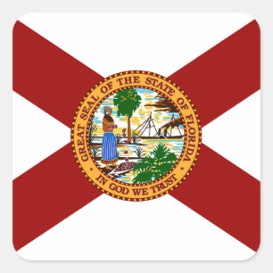 Flag of Florida Square Sticker