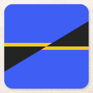 Flag of Folsom, California Square Paper Coaster