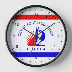 Flag of Fort Lauderdale, Florida Clock