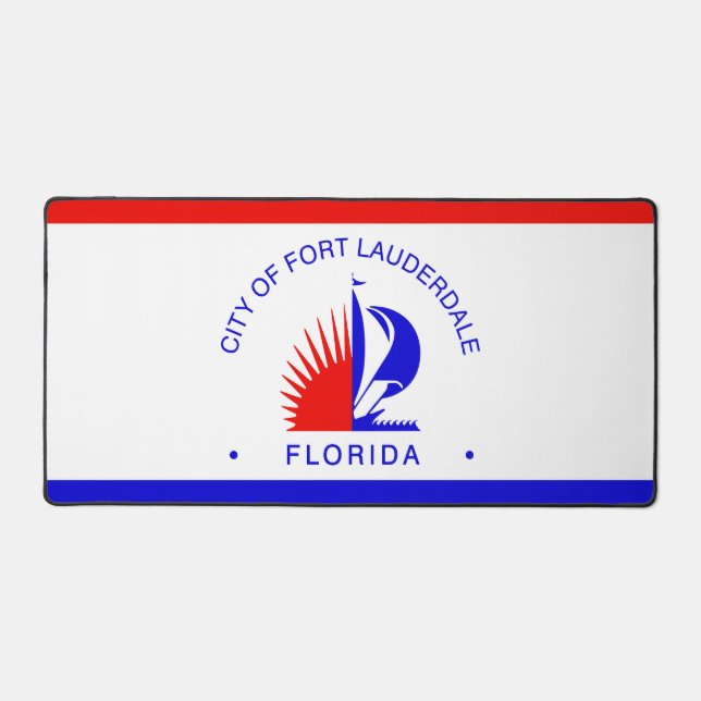 Flag of Fort Lauderdale, Florida Desk Mat (Front)