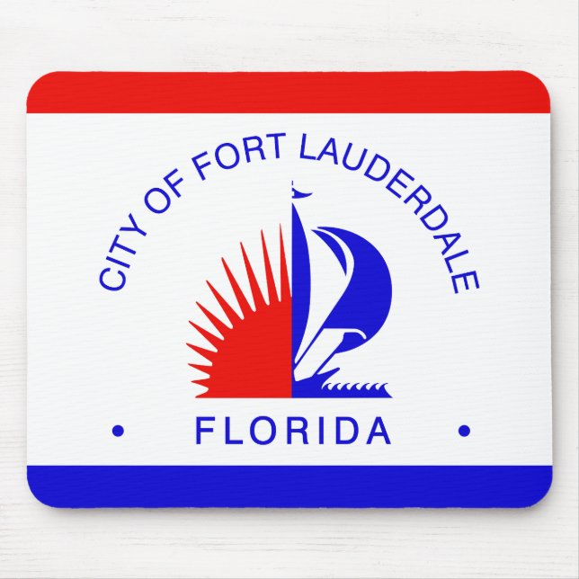 Flag of Fort Lauderdale, Florida Mouse Mat (Front)