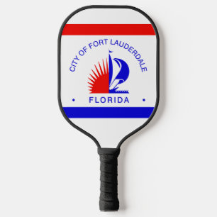 Flag of Fort Lauderdale, Florida Pickleball Paddle