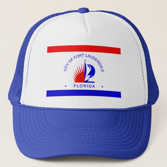 Flag of Fort Lauderdale, Florida Trucker Hat (Front)