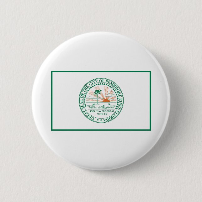 Flag of Fort Pembroke Pines, Florida 6 Cm Round Badge (Front)