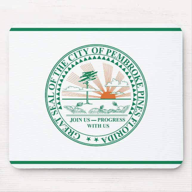 Flag of Fort Pembroke Pines, Florida Mouse Mat (Front)