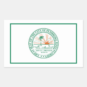 Flag of Fort Pembroke Pines, Florida Rectangular Sticker