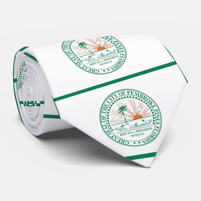 Flag of Fort Pembroke Pines, Florida Tie (Rolled)