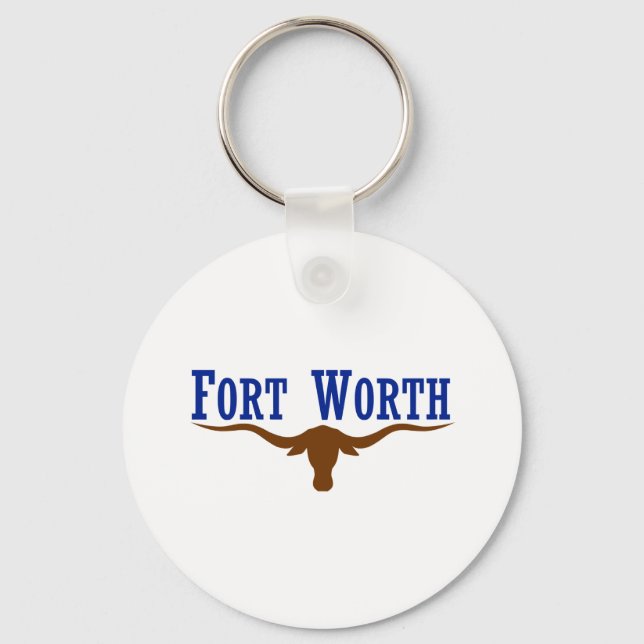 Flag of Fort Worth Texas Key Ring (Front)