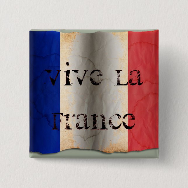 Flag of France 15 Cm Square Badge (Front)