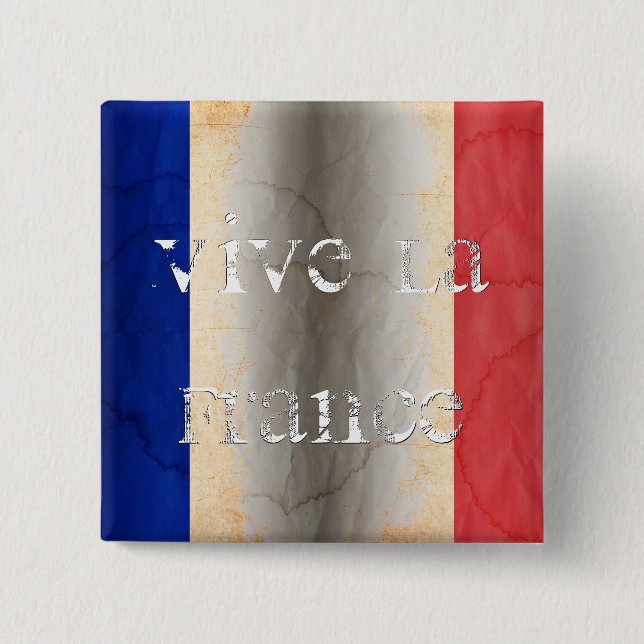 Flag of France 15 Cm Square Badge (Front)