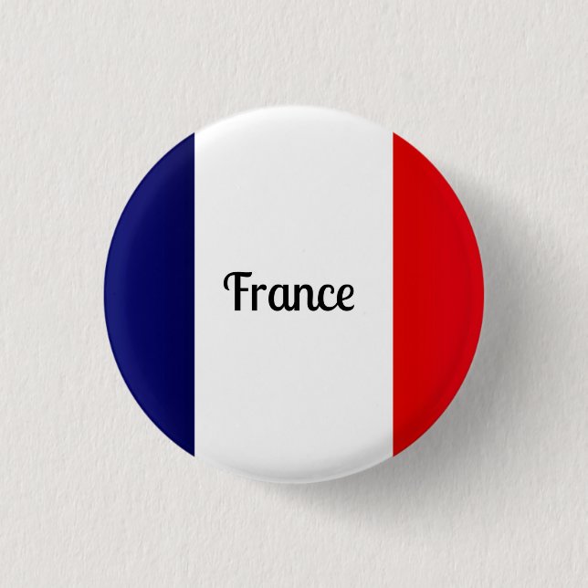 Flag of France 3 Cm Round Badge (Front)