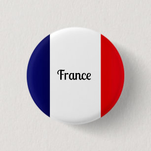 Flag of France 3 Cm Round Badge