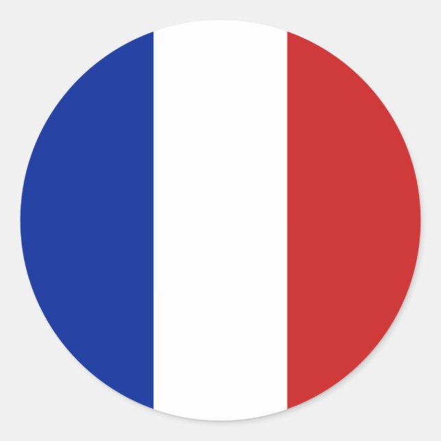 Flag of France Classic Round Sticker (Front)