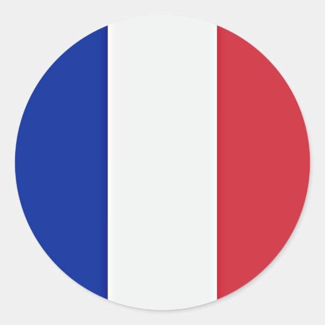 Flag of France Classic Round Sticker (Front)