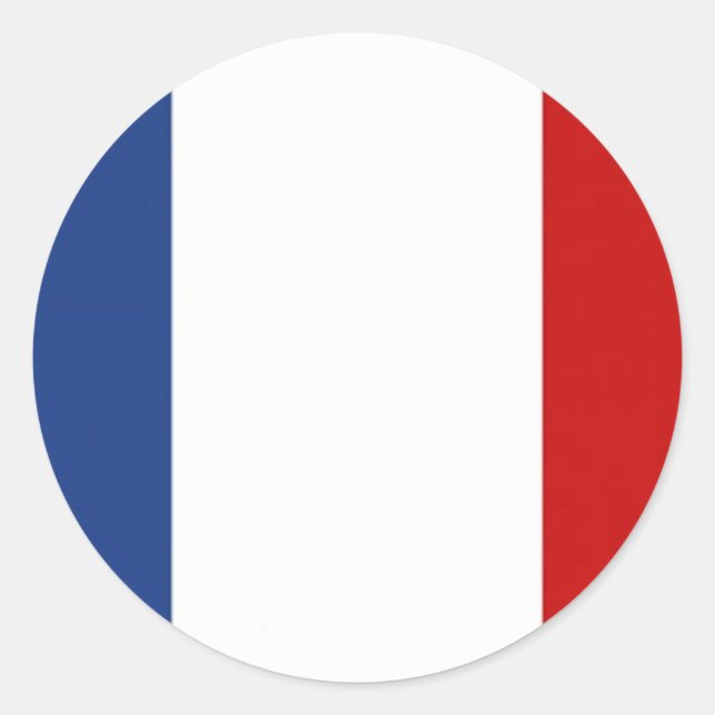 Flag of France Classic Round Sticker (Front)