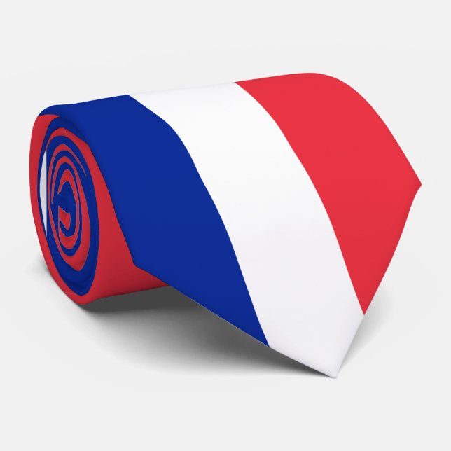 Flag of France; French Flag, Drapeau de la France Tie (Rolled)
