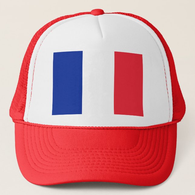 Flag of France; French Flag, Drapeau de la France Trucker Hat (Front)