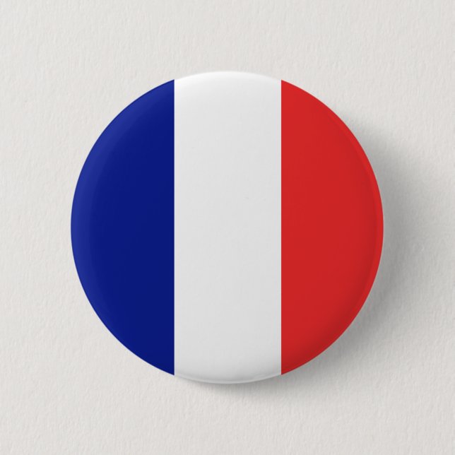 Flag of France French Tricolore 6 Cm Round Badge (Front)