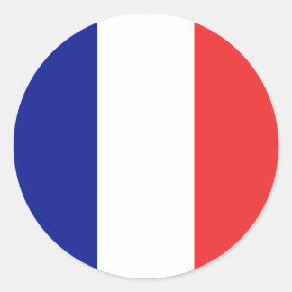 Flag of France French Tricolore Classic Round Sticker