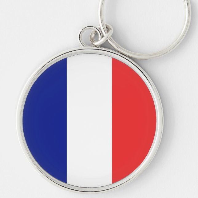 Flag of France French Tricolore Key Ring (Front)