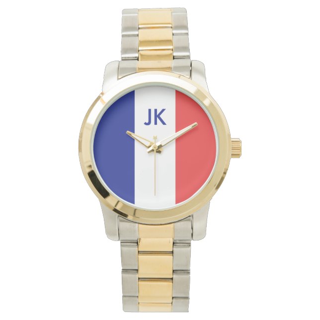 Flag of France French Tricolore Watch (Front)