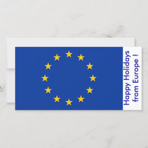 Flag of France, Happy Holidays from Europe Holiday Card
