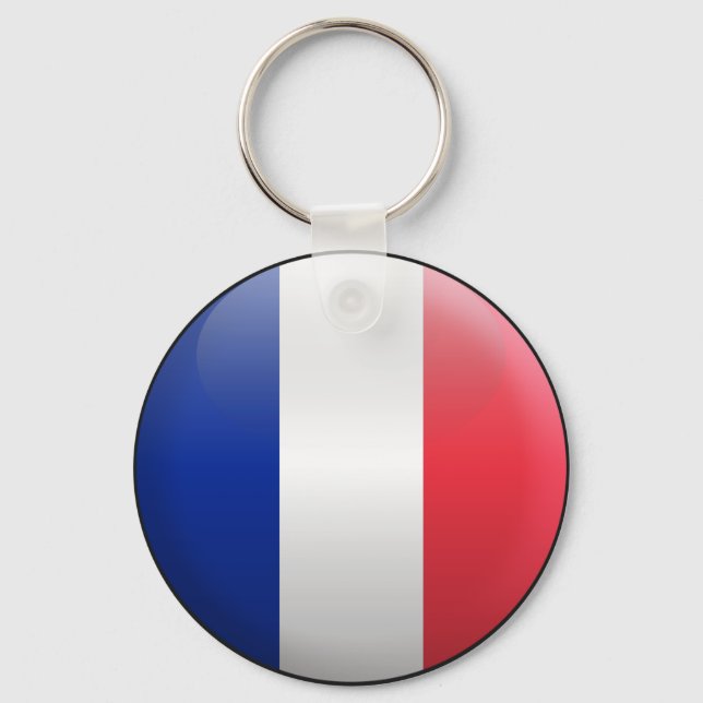 Flag of France Key Ring (Front)
