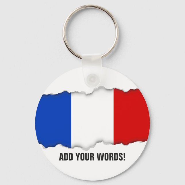 Flag of France Key Ring (Front)