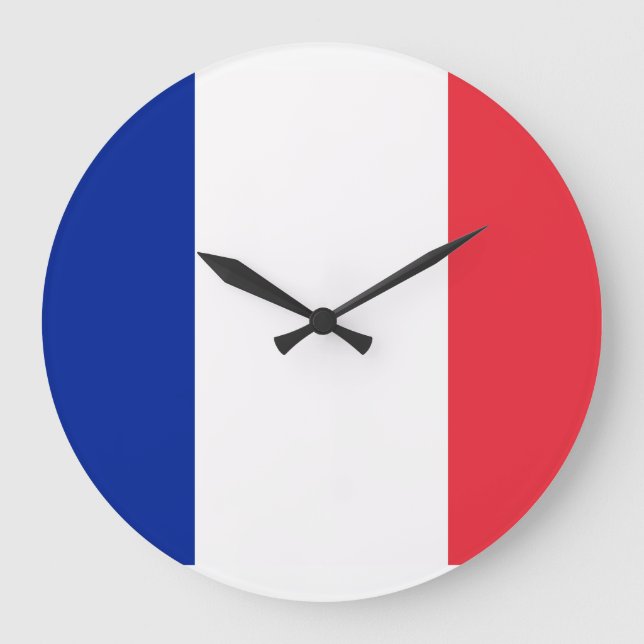 Flag of France Large Clock (Front)