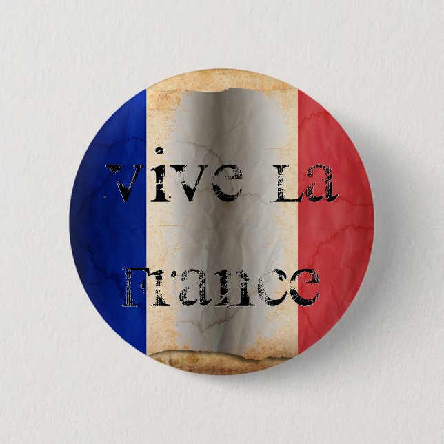 Flag of France Pinback Button (Front)