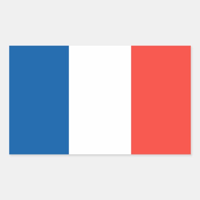 Flag of France Rectangular Sticker (Front)