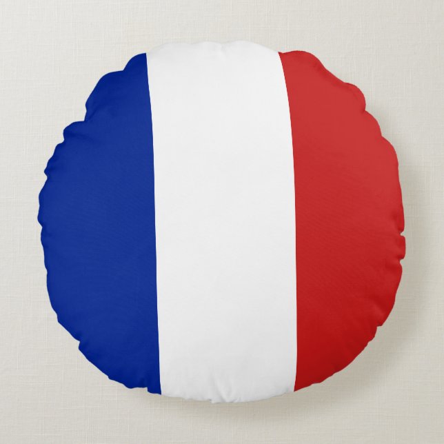 Flag of France Round Cushion (Front)