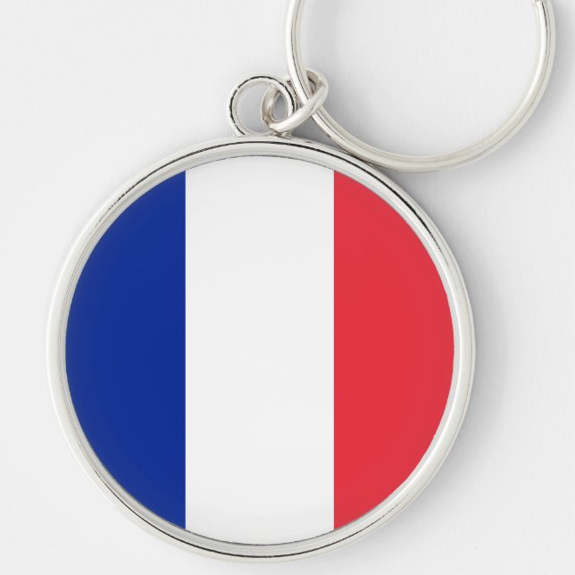 Flag of France, Tricolour National Flag Key Ring (Front)